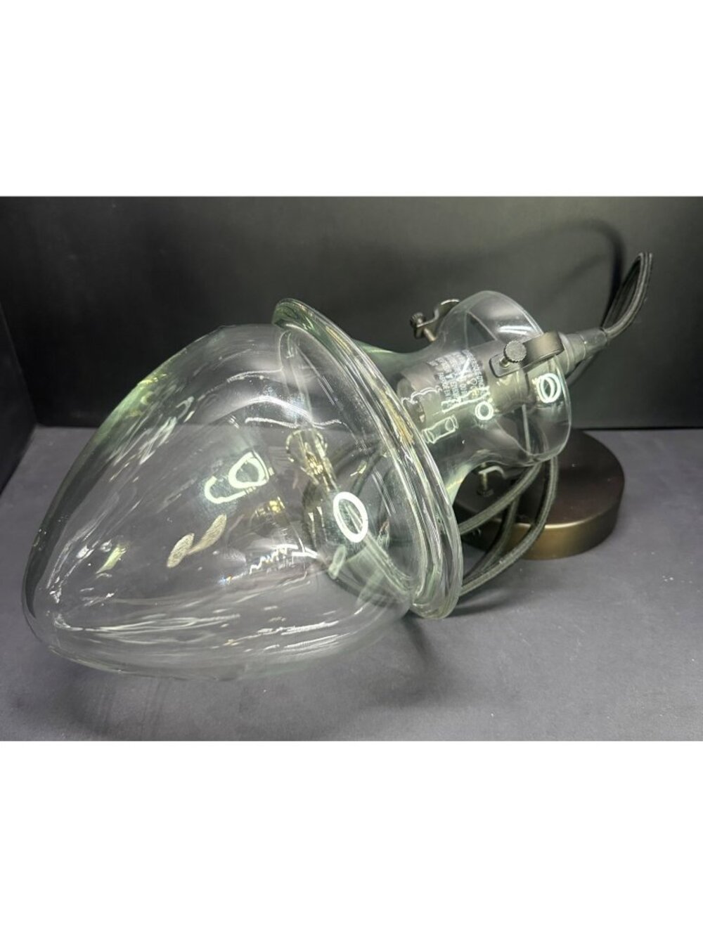 Vtg Luminarie Pottery Barn Incandescent Light Fixture Blown Glass MCM Not Tested